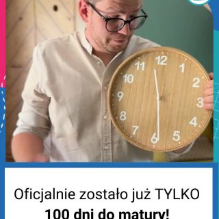 TO JUŻ OFICJALNE! Do matury zostało już mniej niż 100 dni. ⏰ 
Jak tam samopoczucie? Spokój, stres? 👀

#matura2026 #studniowka2026 #matura #klasamaturalna #matematyka #chemia #językpolski #fizyka #geografia #historia #hiszpański #wos #niemiecki #biologia #angielski #korepetycje #nauka #szkoła #maturzystki #maturzyści #zajęcia #lekcjeonline #uczymy #uczmysię #motywacjadonauki #wsparcie #maturalna #nauczyciele #nauczyciel #matura