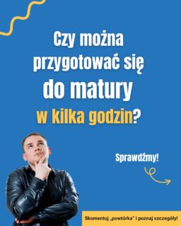 Skomentuj "powtórka", a my podeślemy Ci więcej info w DM! 📩

Matura coraz bliżej… a Ty nadal czujesz chaos? STOP! Mamy rozwiązanie! 🚀
Nie musisz przerabiać setek stron podręczników, żeby dobrze zdać maturę. Kluczowe pytania wracają co roku, więc wystarczy skupić się na tym, co naprawdę się liczy. Jak to zrobić? W 5 godzin przyswoisz kluczowe tematy w pigułce! 🎯

SUPERpowtórka 2026 to skuteczny sposób na ogarnięcie matury bez stresu i chaosu:
✅ 5 godzin intensywnej nauki
✅ 11 przedmiotów do wyboru 
✅ Zajęcia ONLINE! Dołączasz z dowolnego miejsca, na dowolnym urządzeniu. 🖥️
✅ GRATIS dostęp do nagrań i prezentacji z zajęć - możesz wrócić do materiałów do końca czerwca 2026!
✅ NAJLEPSI nauczyciele - i możesz zapytać ich o wszystko podczas zajęć!

A teraz najlepsze! Wrzucasz 4 SUPERpowtórki do koszyka, a płacisz tylko za 3! A DO TEGO - do 18.03 NIŻSZA CENA! 💰 Nie przegap tej okazji - to Twój moment, żeby ogarnąć naukę do matury! 💪

📌 Kliknij link w bio i dołącz do SUPERpowtórki teraz! ⏳

Marka własna

#SUPERpowtórka #matura2026 #matura #klasamaturalna #matematyka #chemia #jezykpolski #fizyka #geografia #historia #hiszpański #wos #niemiecki #biologia #angielski #korepetycje #nauka #szkoła #maturzystki #maturzyści #zajecia #zajęcia #lekcjeonline #uczymy #uczmysię #motywacjadonauki #wsparcie #maturalna #nauczyciele #nauczyciel